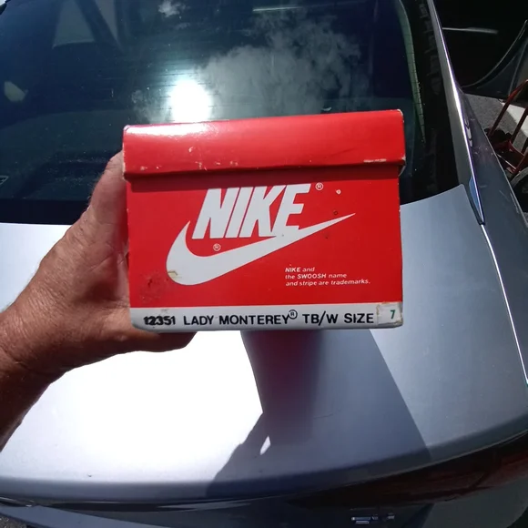 Nike Blue and White Retro Sneakers - Picture 2 of 4